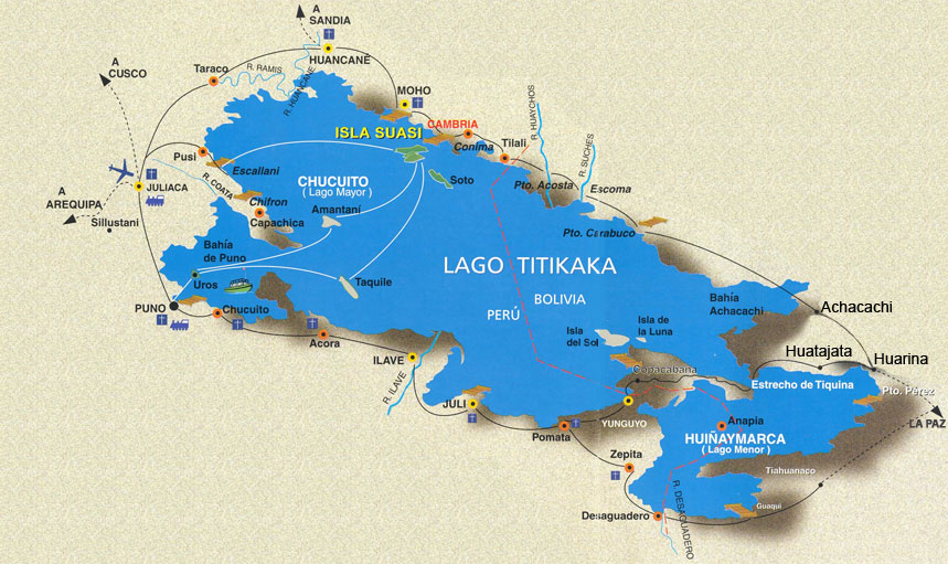 Mapa Lago Tititkaka